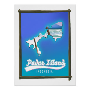 Póster Ilha Padar Indonésia