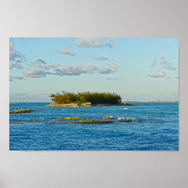 Poster Ilha Pequena nas Bahamas (Frente)