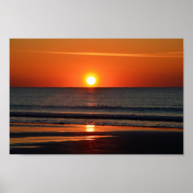 Poster Ilha Seabrook Beach Sunrise (Frente)