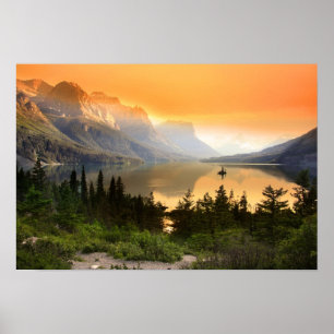 Póster Ilha selvagem do ganso no parque nacional de