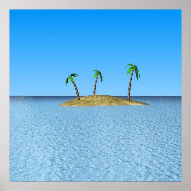 Poster Ilha Tropical (Frente)