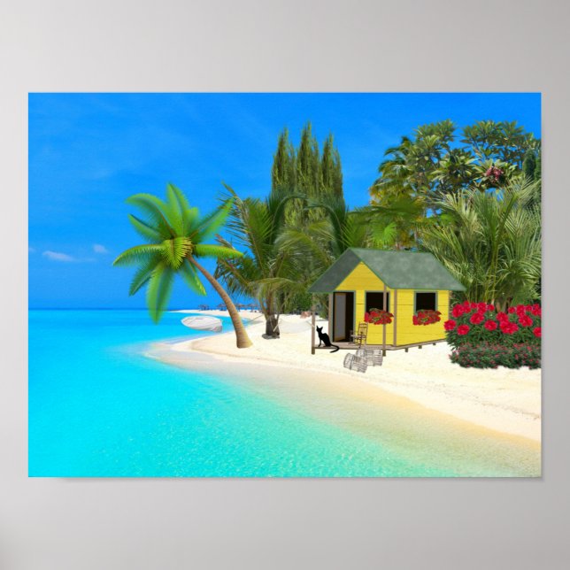 Poster Ilha Tropical (Frente)