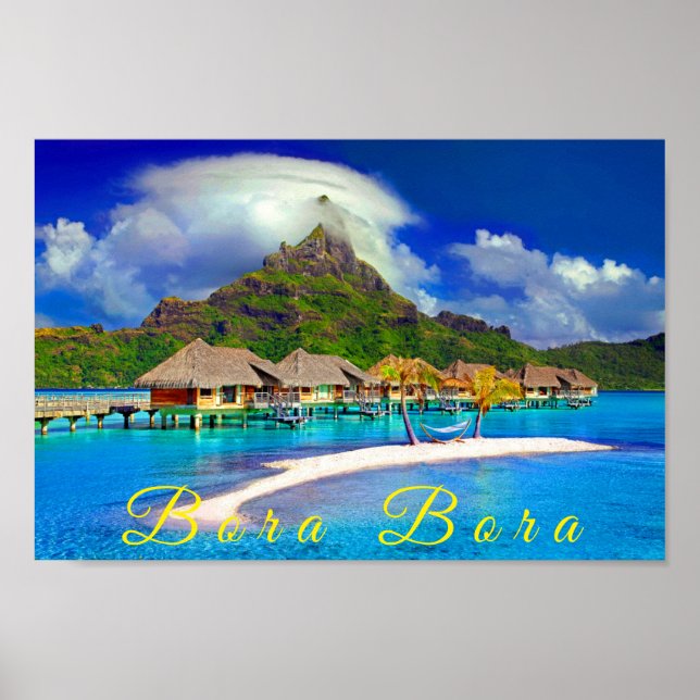 Poster Ilha Tropical Bora Bora (Frente)
