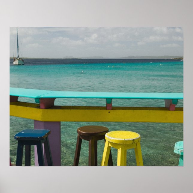 Póster Ilhas ABC, BONAIRE, Kralendijk: Ocean View (Frente)