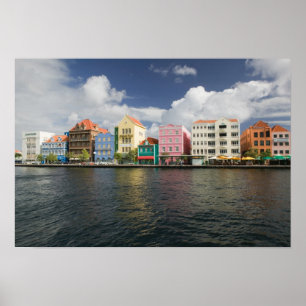 Póster Ilhas ABC, CURACAO, Willemstad: Harborfront