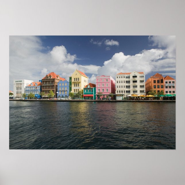 Póster Ilhas ABC, CURACAO, Willemstad: Harborfront (Frente)