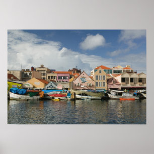 Póster Ilhas ABC, CURACAO, Willemstad: Punda,