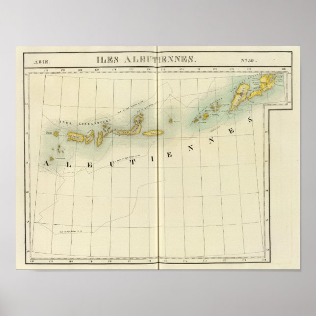 Póster Ilhas Aleutas 39 (Frente)