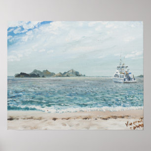 Póster Ilhas Austrália de Whitsunday. 1998