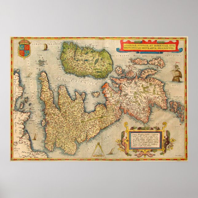 Póster Ilhas Britânicas (Frente)