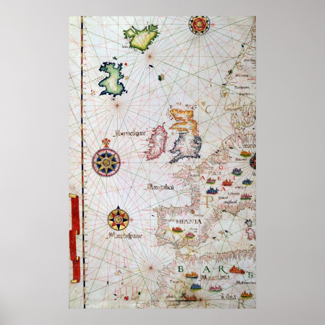 Poster Ilhas Britânicas, Iberia e África do Noroeste (Frente)