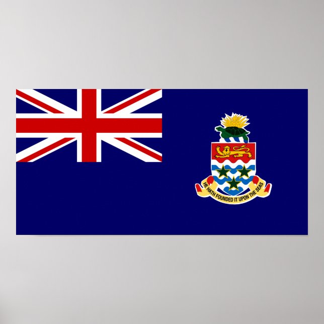 Póster Ilhas Cayman - Bandeira Caymaniana (Frente)