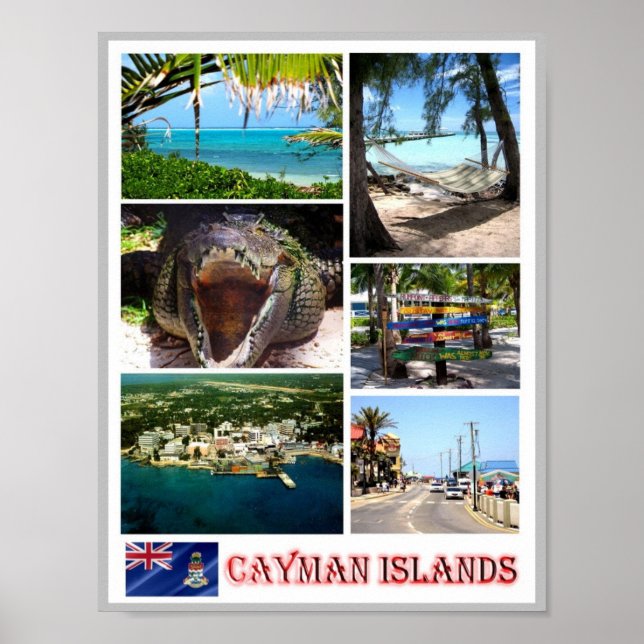 Poster Ilhas Cayman - Mosaico - (Frente)