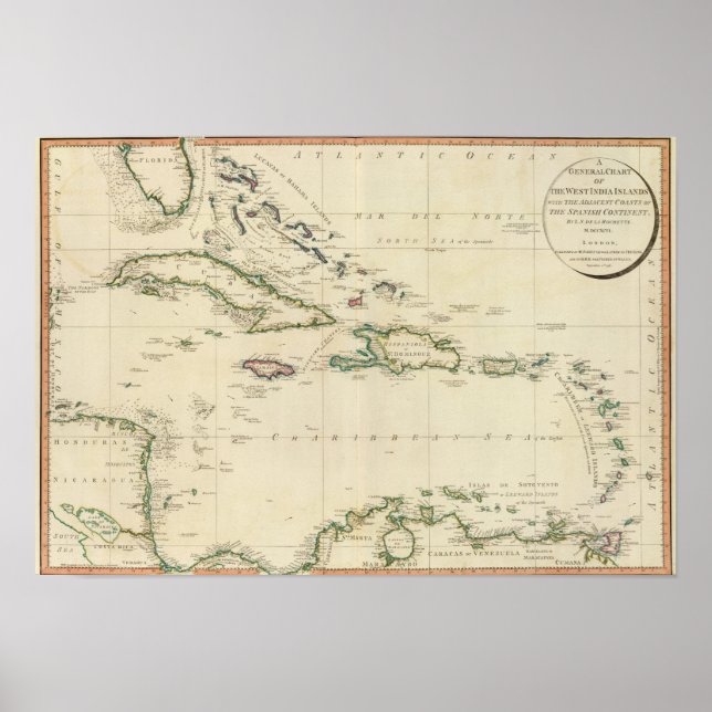 Poster Ilhas da Índia Ocidental 3 (Frente)