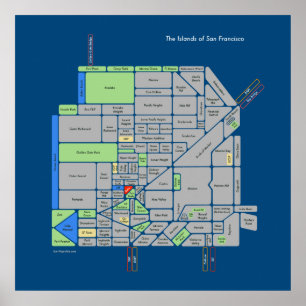 Póster Ilhas de San Francisco (grande)