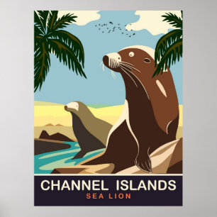Poster Ilhas do Canal, Leão-marinho, Viagem
