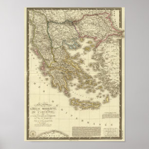 Poster Ilhas do grego moderno, Albânia, Macedónia