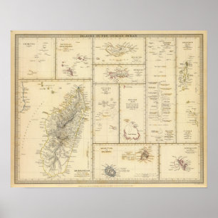 Póster Ilhas do Oceano Índico