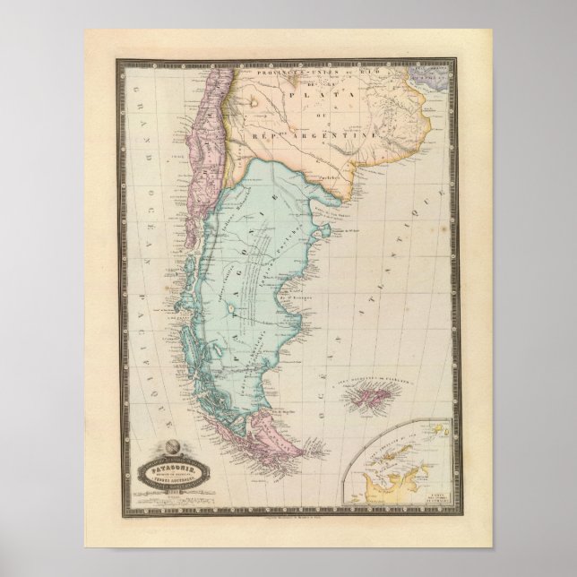 Póster Ilhas Falkland (Frente)