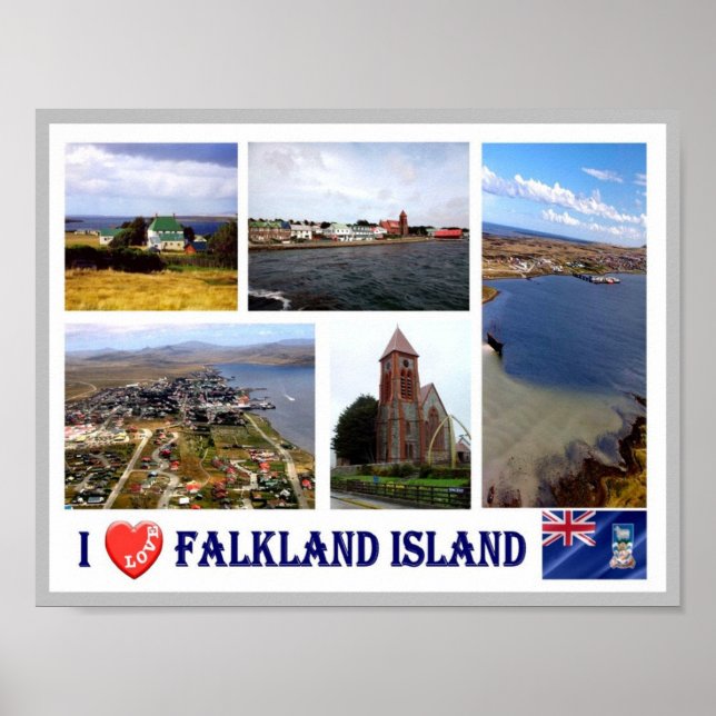 Poster Ilhas Falkland - I Love - (Frente)