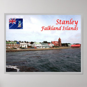 Poster Ilhas Falkland - Stanley -