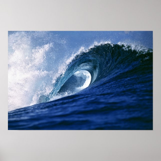 Póster Ilhas Fiji, Tavarua, Cloudbreak. Uma onda (Frente)