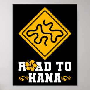Poster Ilhas Havaianas Vintage Souvenir Road to Hana