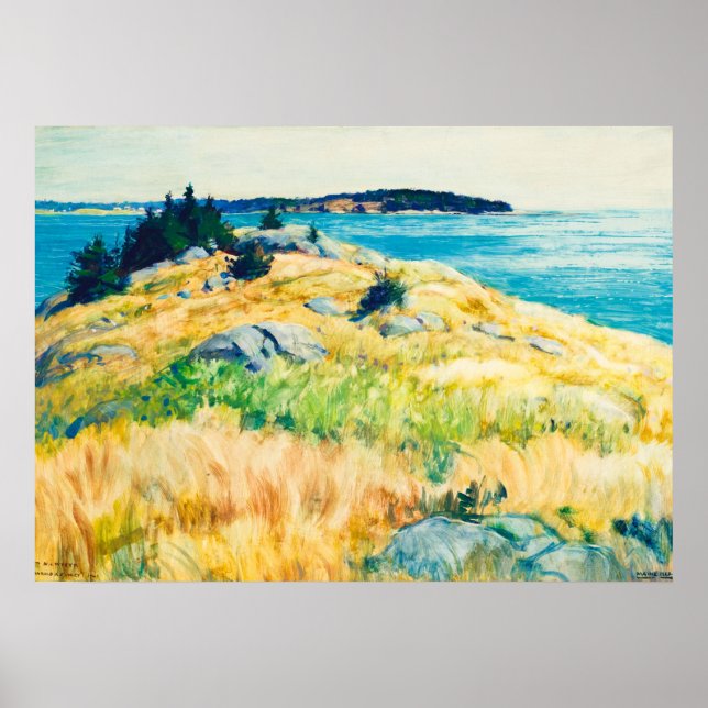 Poster Ilhas Maine por Newell Convers Wyeth (Frente)