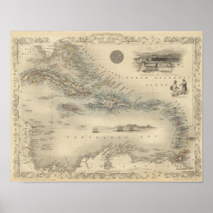Póster Ilhas ocidentais de India