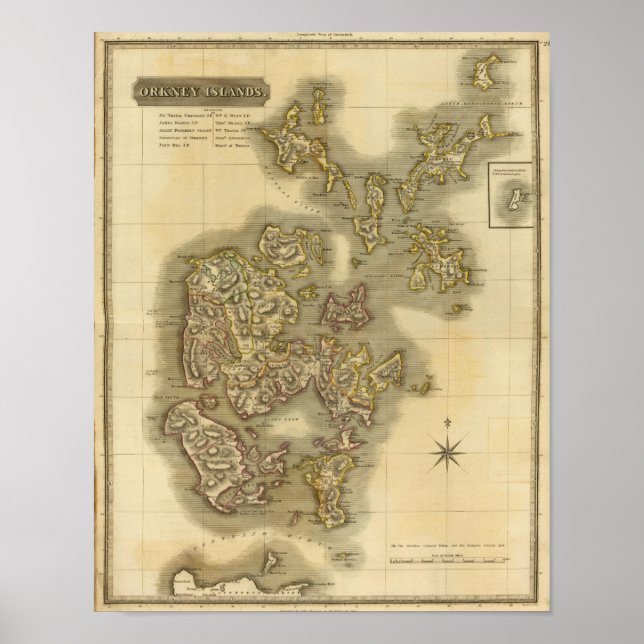 Poster Ilhas Orkney (Frente)