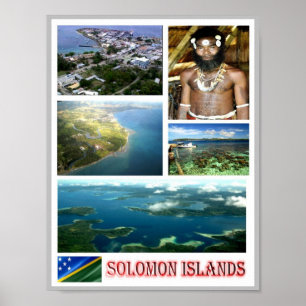 Poster Ilhas Salomão - Mosaico -