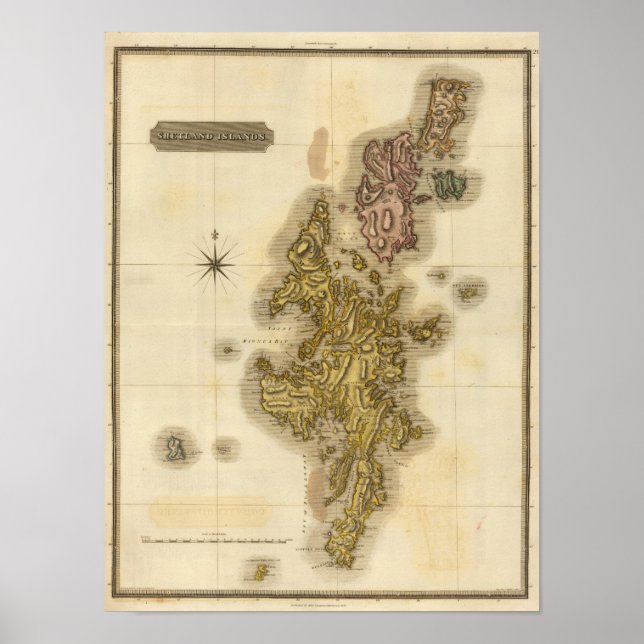 Poster Ilhas Shetland (Frente)