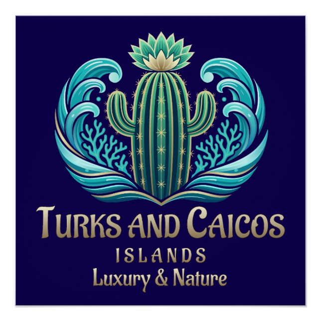 Póster Ilhas Turcas e Caicos (Frente)