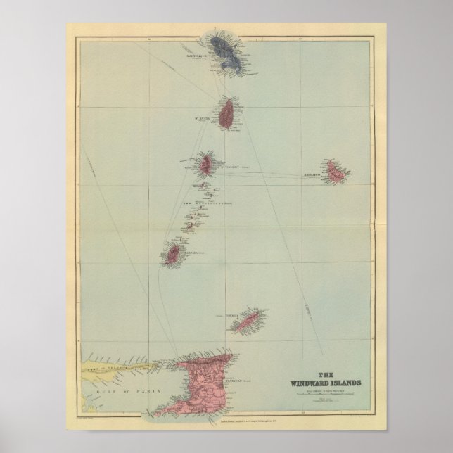 Poster Ilhas Windward (Frente)