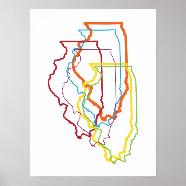 Póster ilIllinois pride blur (Frente)