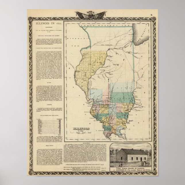 Póster Illinois em 1822 (Frente)