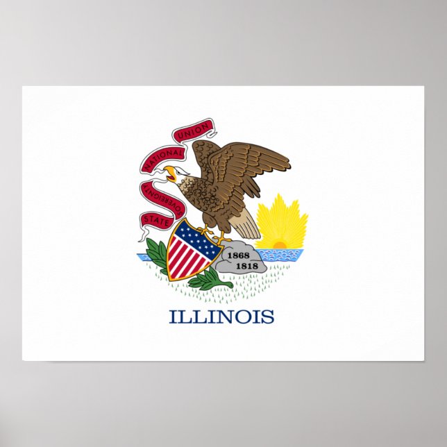 Poster Illinois Flag (Frente)