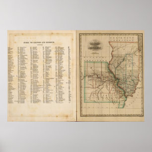 Póster Illinois, Missouri