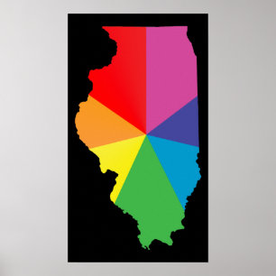 Póster Illinois primitivo de.