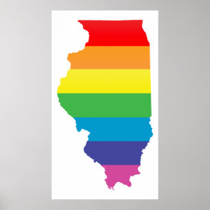Póster Illinois primitivo de.