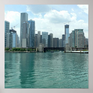 Poster Illinois Skyline