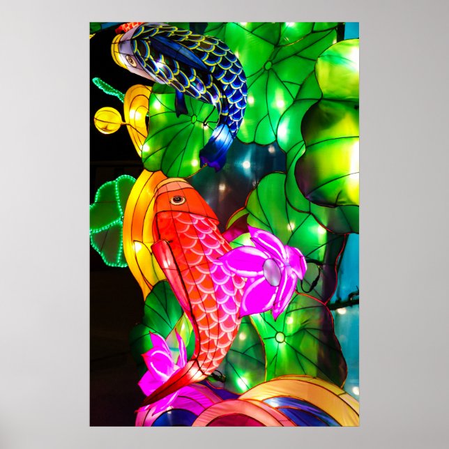 Poster Illuminated Koi (Frente)