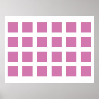 Poster Illusão óptica pontos de desaparecimento magenta e