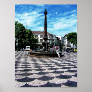 Póster Illusion Azulejos Art : Funchal, Madeira (Portugal