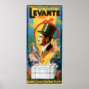 Poster Illusionist australiano famoso de Levante do
