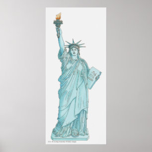 Poster Illustration of the Statue of Liberty