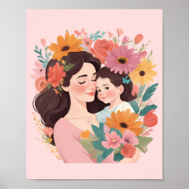 Poster Illustrator de dia de as mães