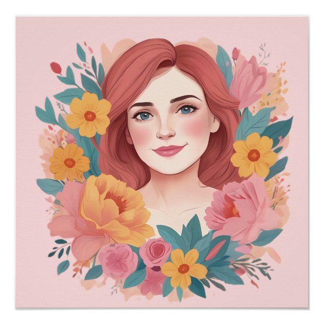 Póster Illustrator de dia de as mães (Frente)