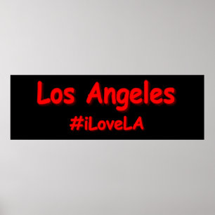 Poster "#iLoveLA" Design bonito. Comprar Agora