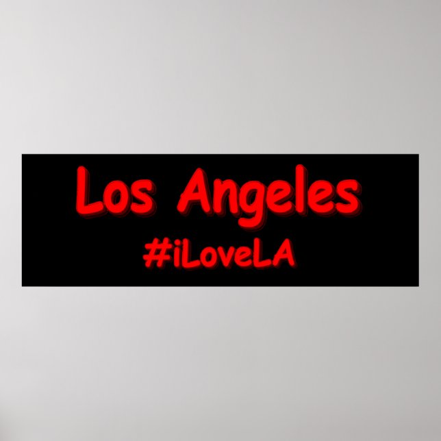 Poster "#iLoveLA" Design bonito. Comprar Agora (Frente)